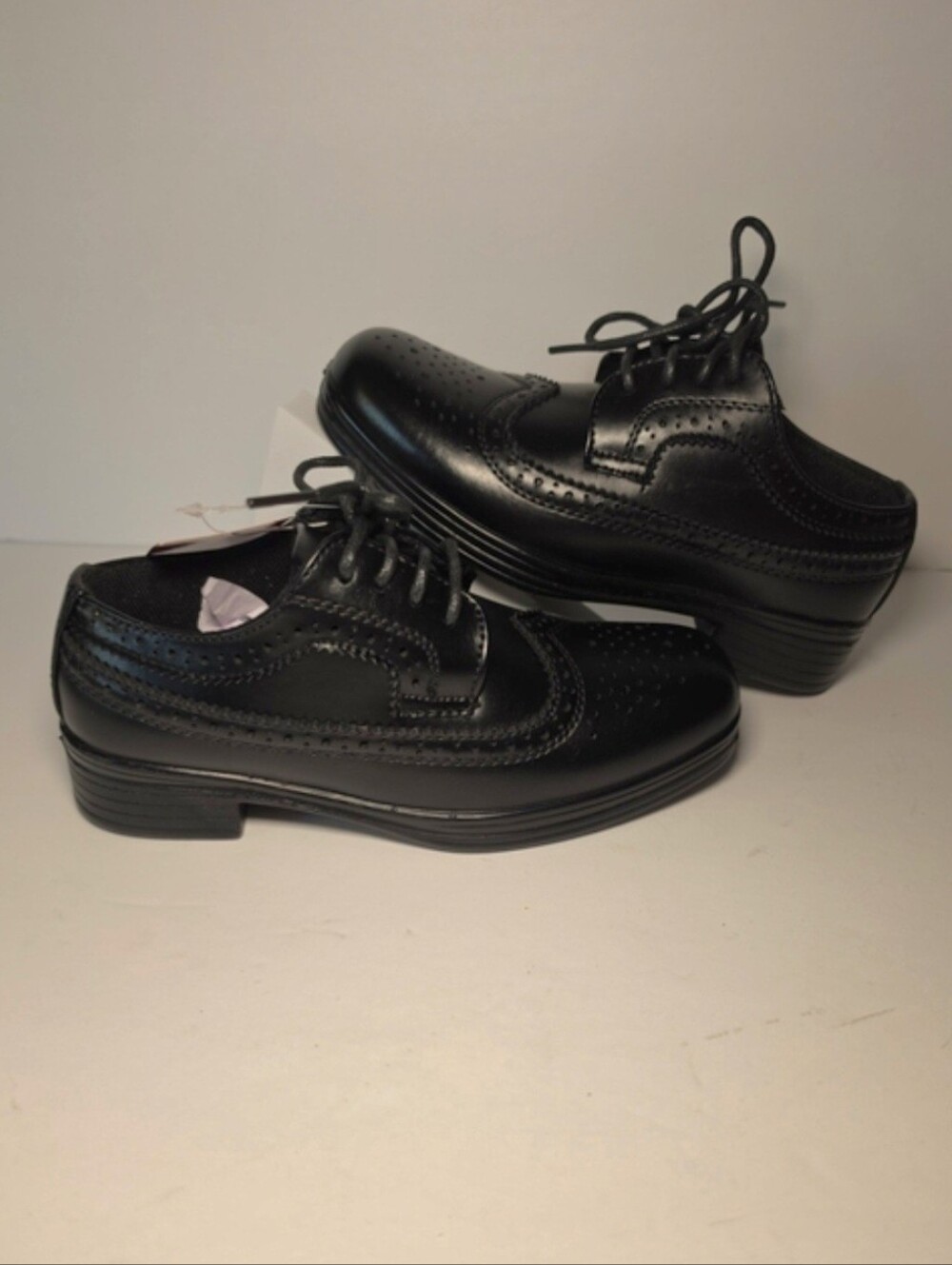 NWT Deer Stags Formal Black Boys’ Wingtip Dress Shoes Size 11 Toddler